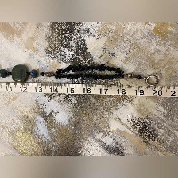 Handmade lamp work bead necklace - Picture 7 of 7